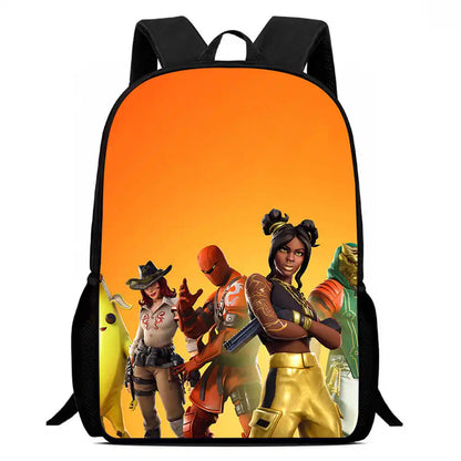 Kids School Backpack Cartoon Fort-nite Bags for Girls Boys Durable Lightweight Large Capacity Breathable