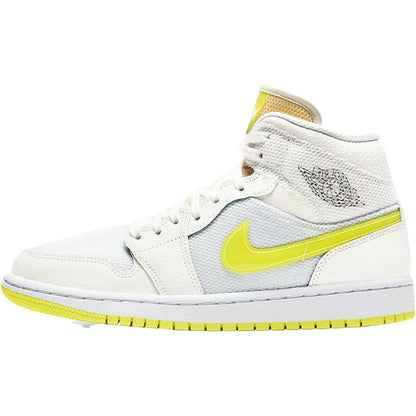 Aito Nike Air Jordan 1 Mid AJ1 Lakers -koripallokengät, puolikorkeat, DB2822-107