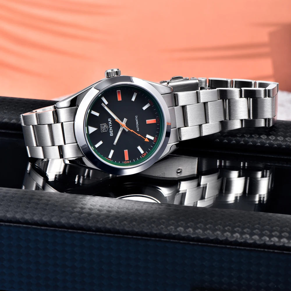 BENYAR 2026 New Mens Watches Top Brand Luxury Watch Men Automatic Mechanical Waterproof 50M Luminous Sports Wristwatch for Men