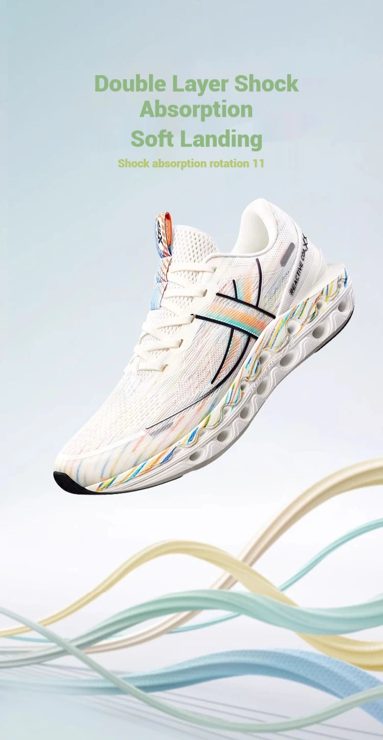 Xtep Reactive Coil 11.0 Running Shoes For Men  Summer Sports Shoes Shock Absorption Rebound Soft Sneakers 976219110026