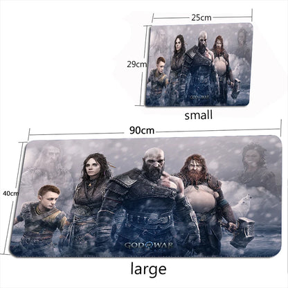God of War Ragnarok Mouse Pad XXL Mouse Mat Gamer 100X50CM Gaming Accessories Mousepad  Large Keyboard DeskMats Pad for Computer