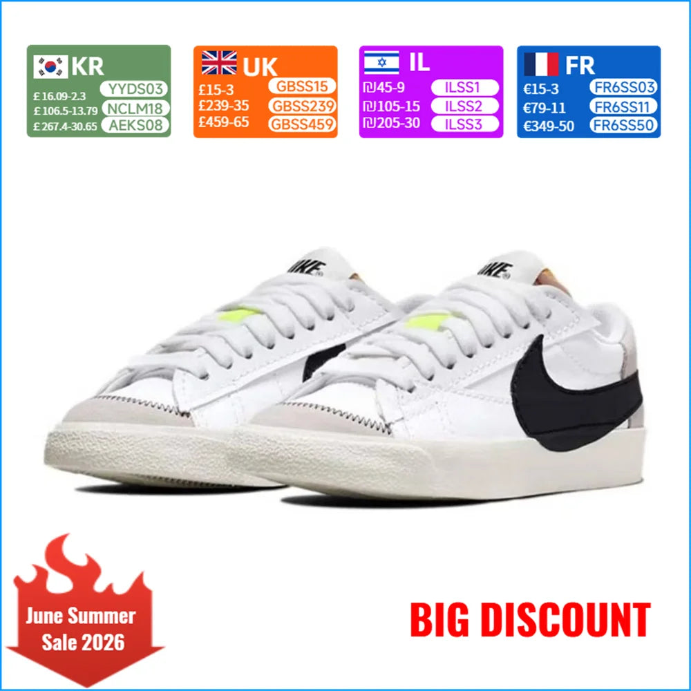 Nike Blazer sneakers, klassiek retro-ontwerp, duurzaam en comfortabel voor dagelijks gebruik, DQ1470-101