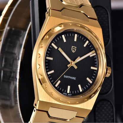 PAGANI DESIGN Men's Quartz Watches Ultra-Thin 7mm Series 37mm Sapphire Stainless Steel Waterproof Watches for Men TMI VJ21