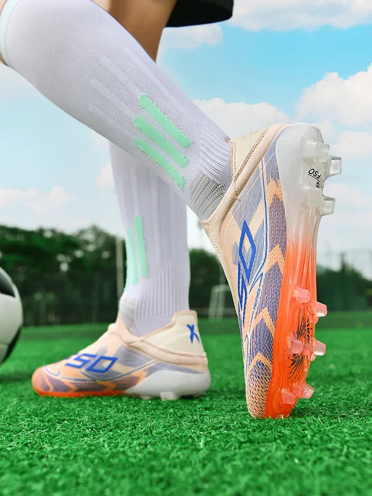 Chaussures de football professionnelles originales pour hommes, résistantes au gazon, chaussures de football décontractées de haute qualité pour hommes, chaussures de football pour entraînement rapide