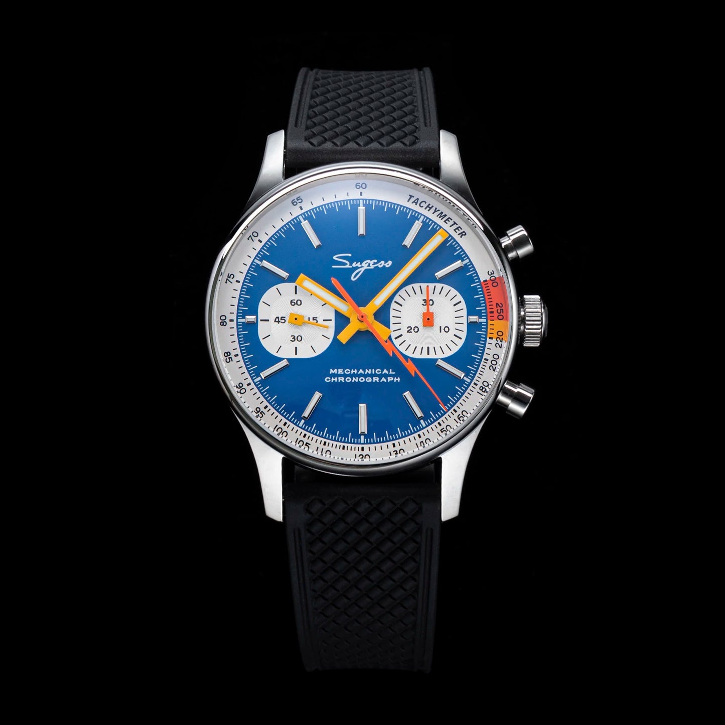 Sugess Pilot Watch ST19 Origin Movement Swanneck Wristwatch Mechanical Chronograph Sapphire Crystal Military Limited Racing 1963