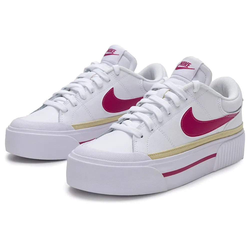 Nike Court Legacy Lift -korotettu pohja: luistamaton, mukava iskunvaimennus, kestävät klassiset lenkkarit DM7590-112