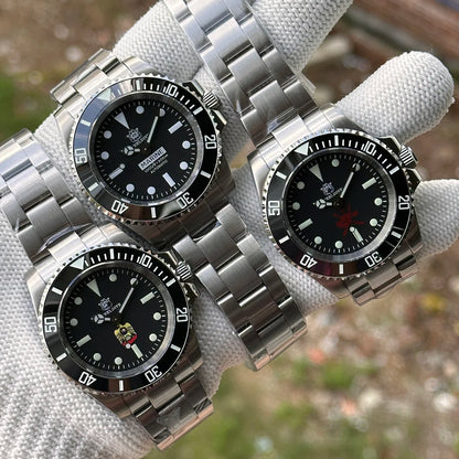 STEELDIVE SD1954 Black Dial 41MM Stainless Steel NH35 Automatic Movement What Ghost Men's 300M Dive Watch Sapphire Glass