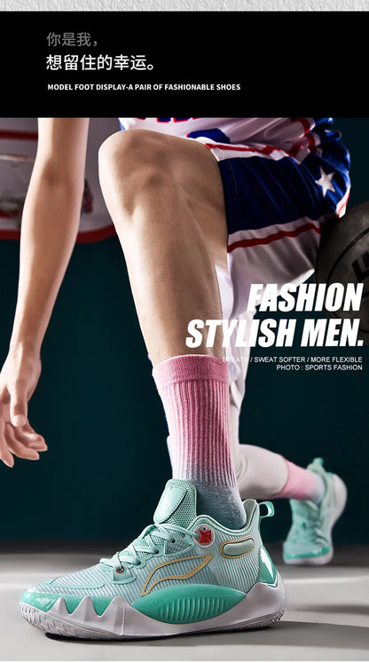 Men's Basketball Shoes Breathable Cushioning Non-Slip Wearable Running Shoes Gym Training Athletic Basketball Sneakers for Men