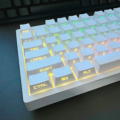 131 Keys Side engraving backlit Keycaps For Cherry MX Switch Mechanical Keyboard OEM Profile ABS Keycap Personality key Caps DIY