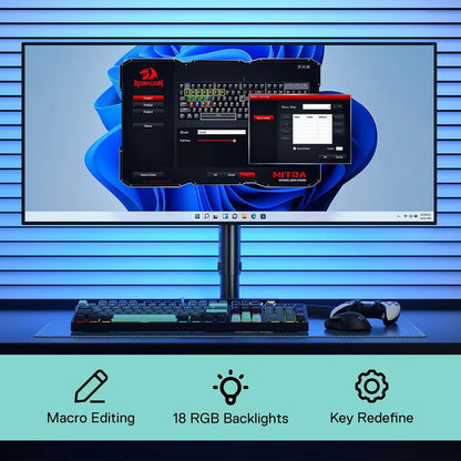 Redragon K582 SE Wired RGB 104 Keys Mechanical, Dynamic 16.8M RGB Backlit Gaming Keyboard, Red Switches