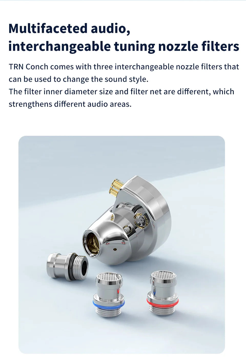 TRN Conch Lucky Bag In-Ear Monitors – DLC Diamond Dynamic HiFi Wired Earphones with Tuning Nozzle Filters for Xiaomi