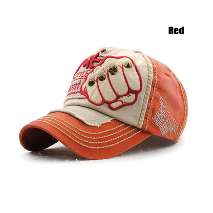 Boné de Basebol de Moda para Desporto e Ar Livre, Boné Casual de Sol, Gorras Hip Hop, Tamanho Único Ajustável Unissexo, Patch de Punho com Rebites
