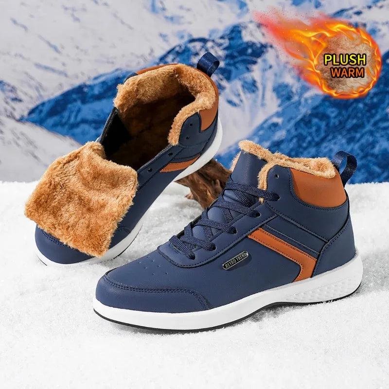 Bottes d'hiver neuves pour hommes et femmes, bottes de neige, bottes d'extérieur, antidérapantes, chaudes, en fourrure, baskets décontractées, bottines grande taille, chaussures de randonnée