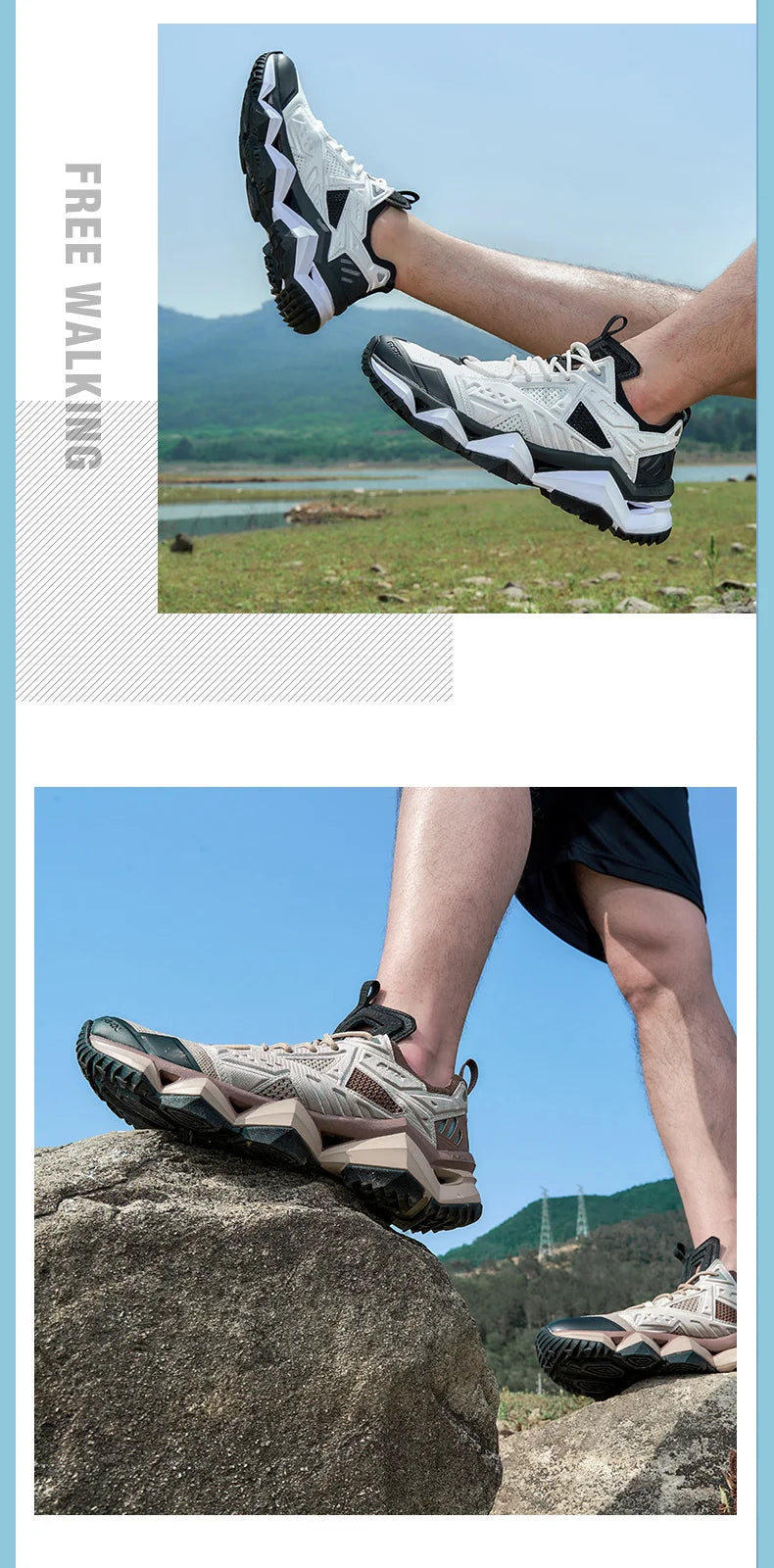 Rax Men's Hiking Shoes Breathable Hunting Boots Outdoor Sports Mesh Sneakers Lightweight Mountain Casual Trekking Shoes for Men