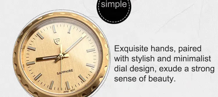 PAGANI DESIGN Men's Quartz Watches Ultra-Thin 7mm Series 37mm Sapphire Stainless Steel Waterproof Watches for Men TMI VJ21