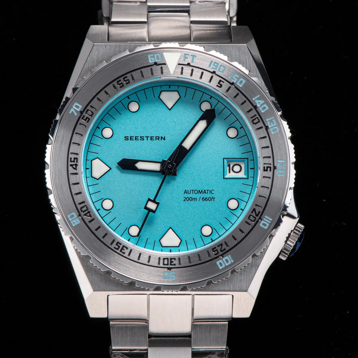 SEESTERN SUB600T V3 Men's Watch Automatic Diving Sapphire Wristwatch NH35 Movement Ceramic Bezel Luminous Date Jubilee Waterproof