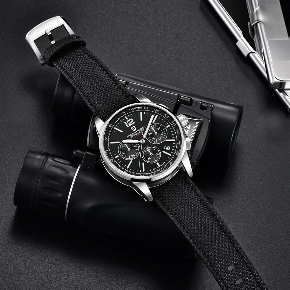 PAGANI DESIGN 2026 New Luxury Fashion Casual Men Quartz Watches VK63 100M Water Resistant Sapphire Glass Stainless Steel Watches