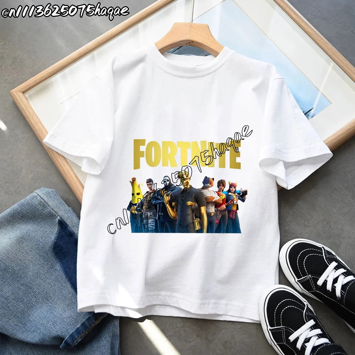 Summer New Fortnite Children T-shirts Cartoon Character Graphic T-shirt Casual Sports Short Sleeves Sports Tops Kids Boys Clothing