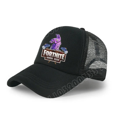 Fortnite Baseball Cap Cartoon Game Printed Hat Kids Summer Breathable Mesh Hat Adjustable Peaked Cap Children’s Birthday Gift