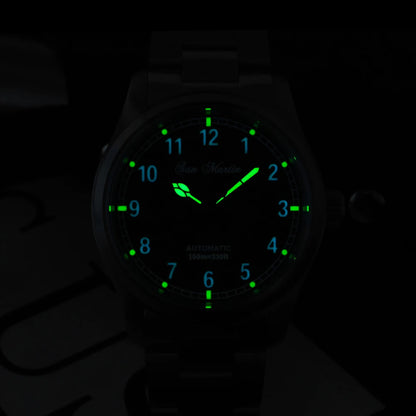 San Martin Simple Men's Watch 37mm Pilot Miyota 8215 Classic Military Explore Automatic Mechanical Watches Waterproof 100m