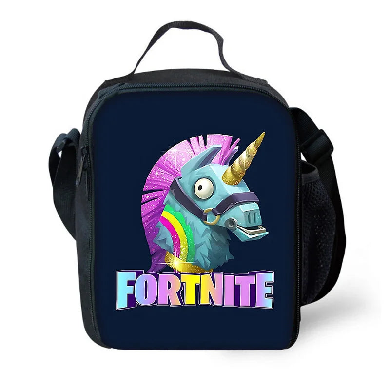 Детска изолирана чанта с голям капацитет Hot Game FortniteS за момчета и момичета, за ученици, пикник на открито, многократна термо хладилна кутия за обяд
