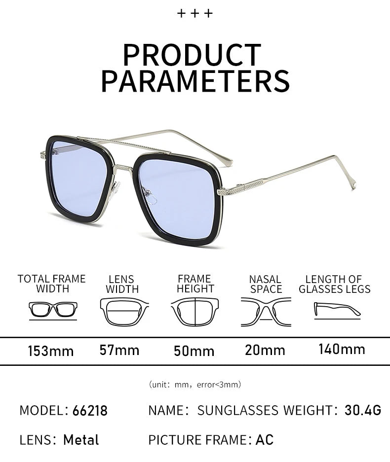 Ochelari de soare pătrați pentru bărbați, ochelari de soare metalici în stil steampunk pentru femei, ochelari de soare la modă pentru activități în aer liber, accesoriu unisex
