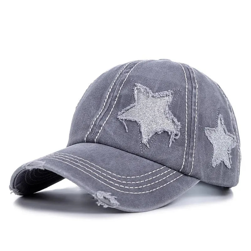 Retro Hole Baseball Cap for Women in Spring and Summer, Featuring a Small Face and a Pink Duckbill Cap with a Wide Brim