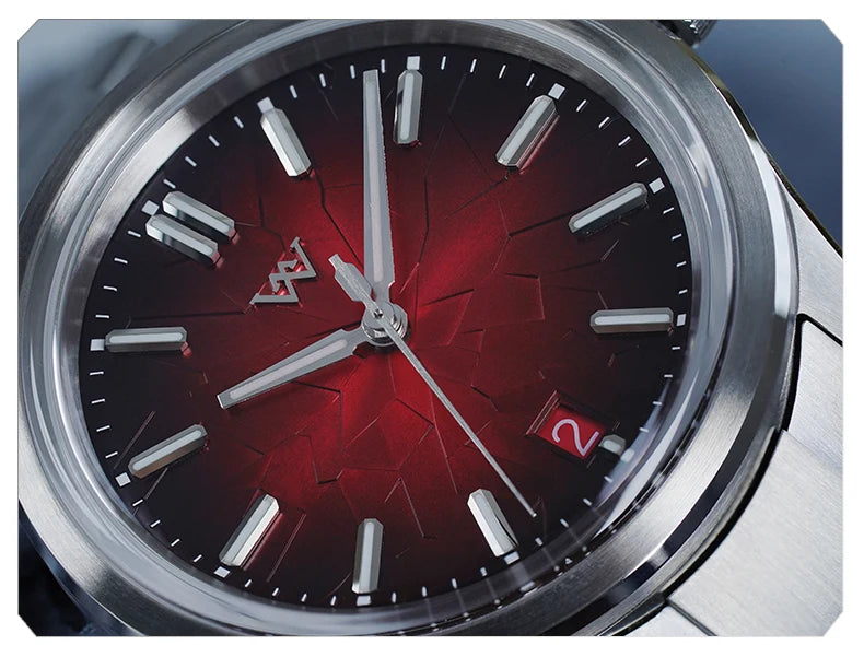 WM Watch Automatic Mechanical Watch NH35 Glacier Series 100M Waterproof AR Coated Sapphire Welly Merck Watch for Men WM226
