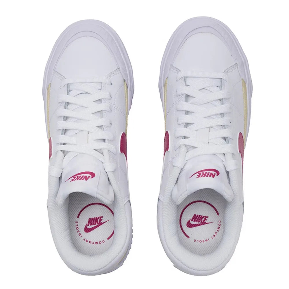 Nike Court Legacy Lift -korotettu pohja: luistamaton, mukava iskunvaimennus, kestävät klassiset lenkkarit DM7590-112