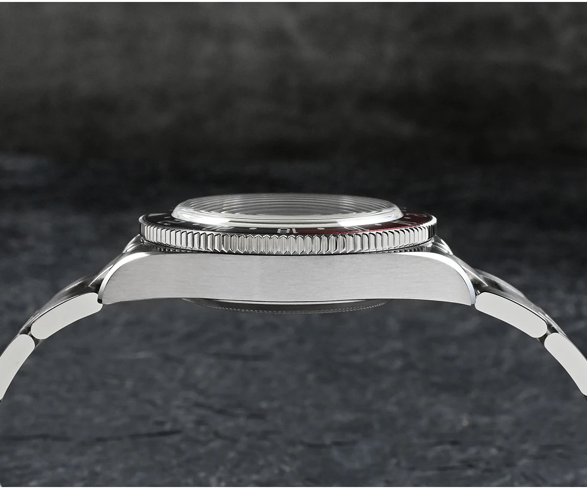 San Martin 39mm NH34 GMT Men's Luxury Watch Bidirectional Aluminum Bezel Automatic Mechanical Sapphire 100M Waterproof SN0109