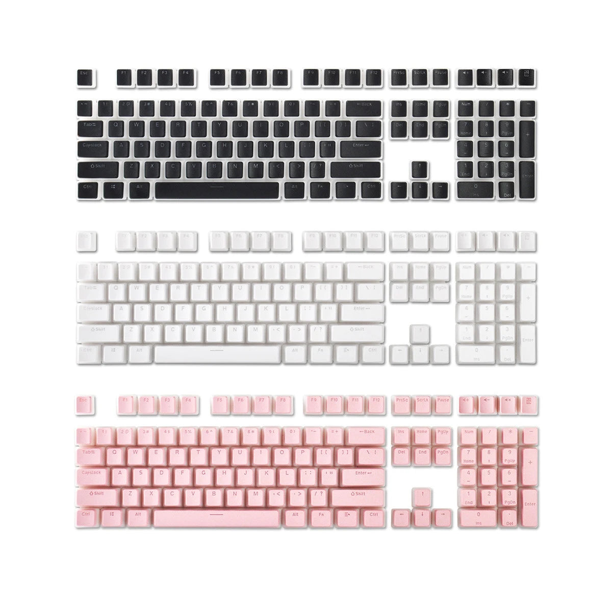 129 Keys PBT Double Shot ISO Layout Keycap Pudding Keycaps For Mx Switch Mechanical Keyboard OEM Profile RGB backlit Key Caps