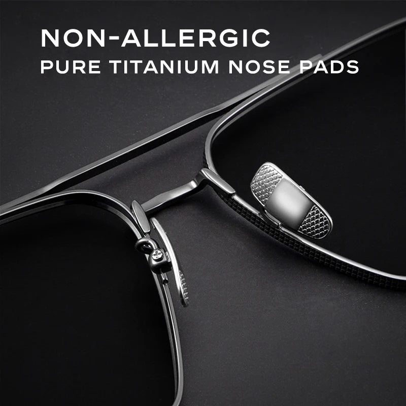 Ochelari de soare polarizați pentru bărbați CAPONI, Seiko, din titan pur, fotocromatici, pentru activități în aer liber și conducere, UV400, ochelari de soare de marcă originală BS50004