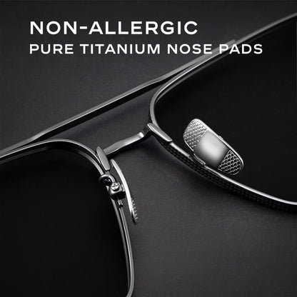 Ochelari de soare polarizați pentru bărbați CAPONI, Seiko, din titan pur, fotocromatici, pentru activități în aer liber și conducere, UV400, ochelari de soare de marcă originală BS50004