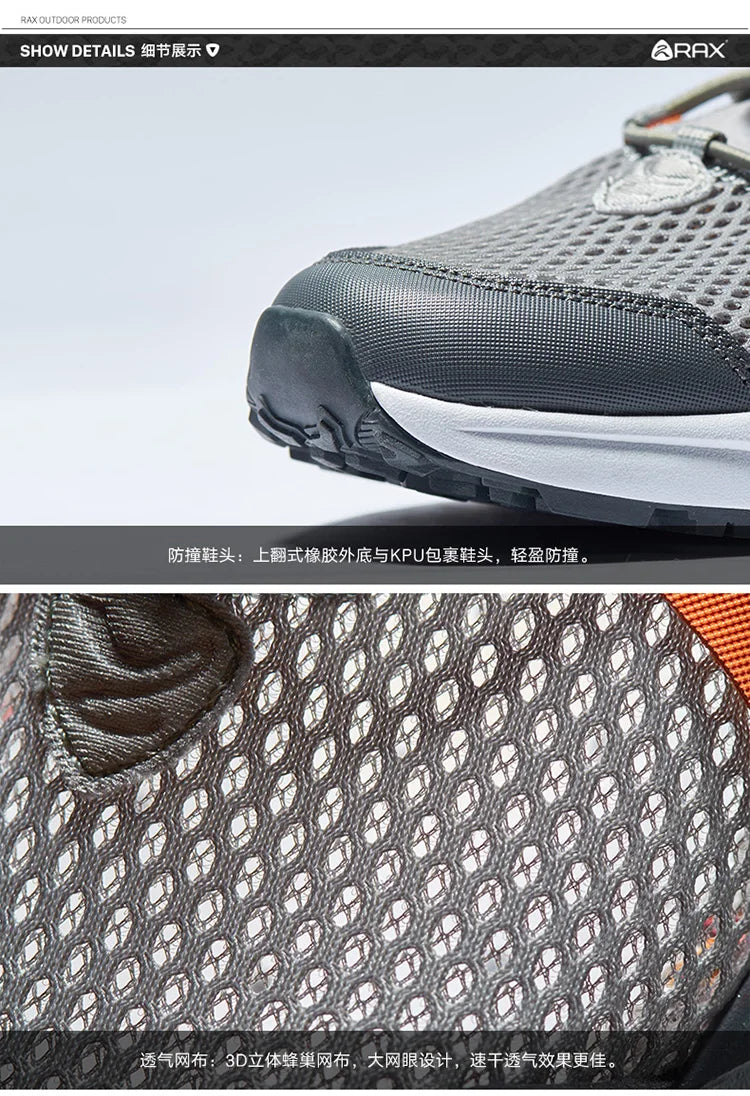 RAX Upstream Aqua Shoes for Men Outdoor Sports Sneakers Male Outdoor Summer Beach Sandals Fishing Shoes Swimming Shoes