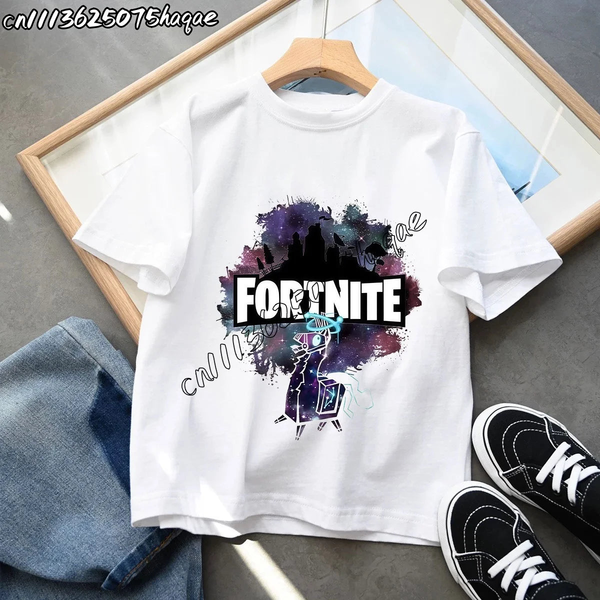 Summer New Fortnite Children T-shirts Cartoon Character Graphic T-shirt Casual Sports Short Sleeves Sports Tops Kids Boys Clothing