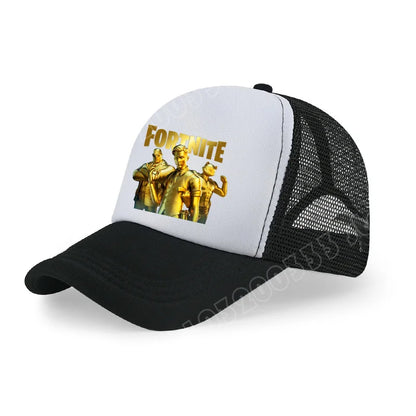 Fortnite Baseball Cap Cartoon Game Printed Hat Kids Summer Breathable Mesh Hat Adjustable Peaked Cap Children’s Birthday Gift