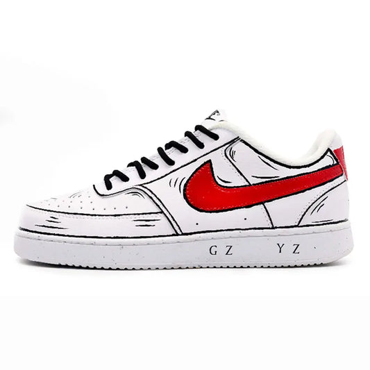 Sneakers personalizzate Nike Court Vision 1 serie Graffiti Anime - Scarpe da skate resistenti all'usura da uomo