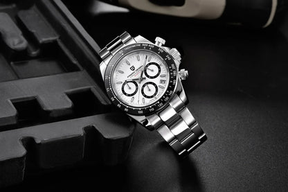 Relógio de pulso para homem PAGANI DESIGN – Modelo com mostradores coloridos, relógio de pulso de luxo com movimento de quartzo, cronógrafo equipado com um movimento