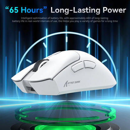Attack Shark R1 Wireless Mouse Bluetooth Gaming Mouse,Viral Mouse Reviewed by Influencers PAW3311 Sensor,1000Hz Return-rate