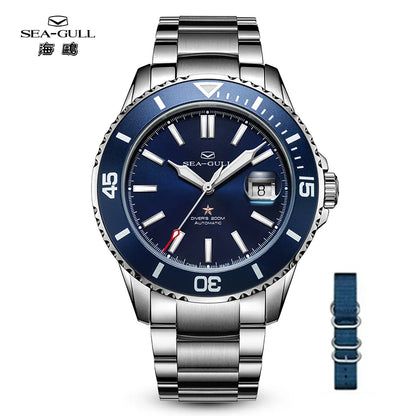 Seagull relogio masculino Men Watch 200m Diving Business Waterproof Fashion Automatic Mechanical Watch Ocean Series 816.32.1523