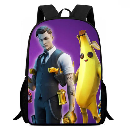 Kids School Backpack Cartoon Fort-nite Bags for Girls Boys Durable Lightweight Large Capacity Breathable