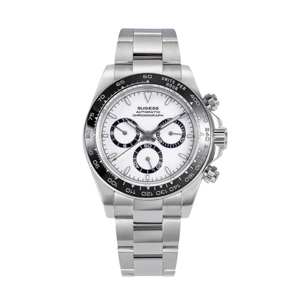 Sugess Diving Men's Watch Panda Automatic Mechanical Chronograph Peacock SL4801 Movement Wristwatch Waterproof Ceramic Bezel New