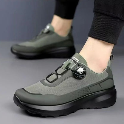Originální nové pánské tenisky s otočným knoflíkem, platformové ležérní boty na chůzi, outdoorové odolné běžecké sportovní boty Plus