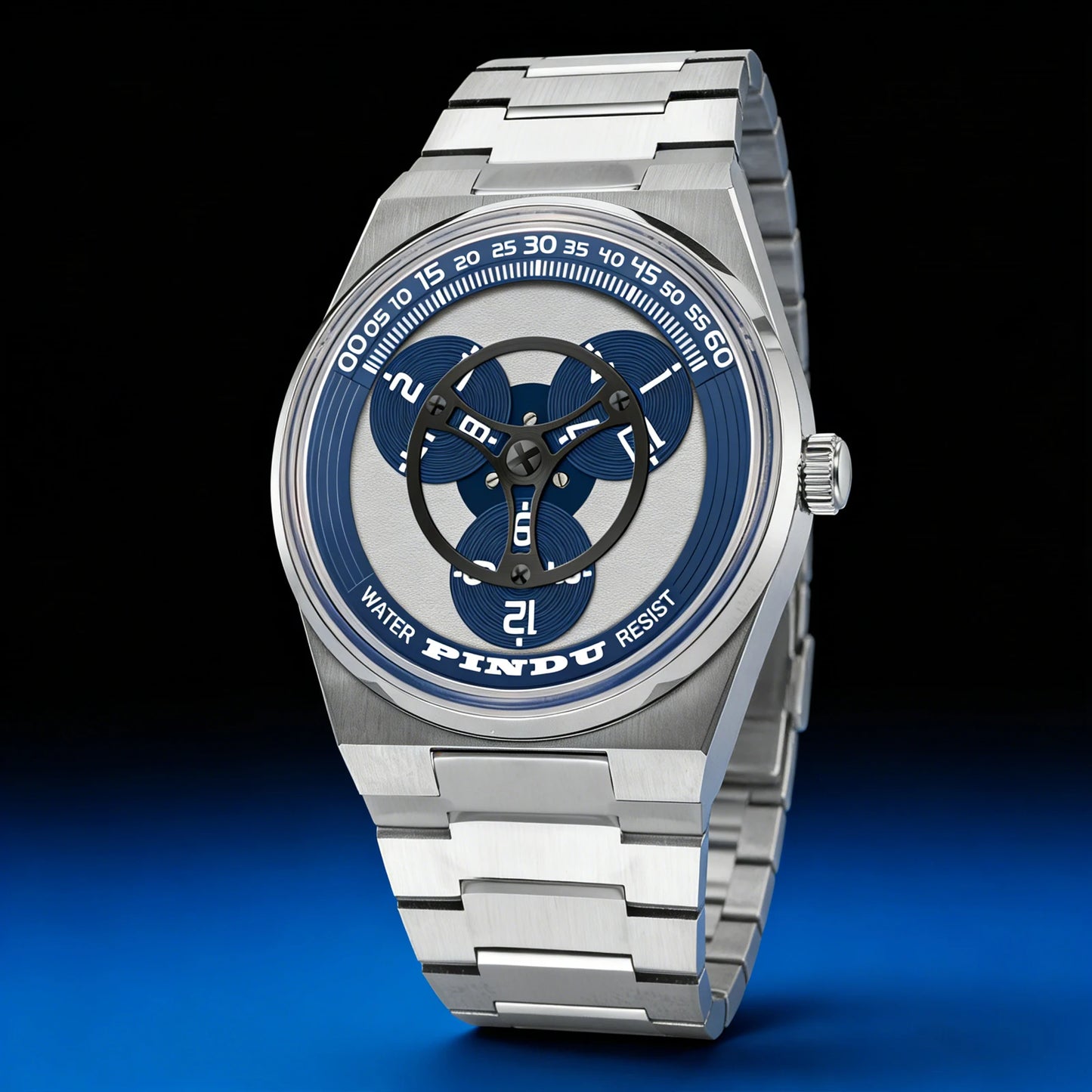 PINDU Design New Stainless Steel Mechanical Watch Men TOP-Luxury Sapphire Mirror Miyota 8215 Movement Waterproof Automatic Watch