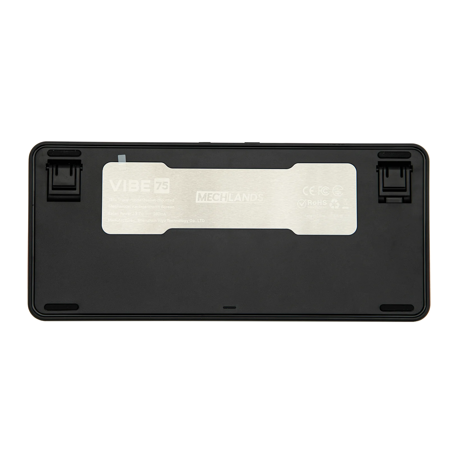 RU Layout MechLands Vibe 75 V2 Russian Version 75% Compact Layout Wired/BT/2.4GHz Wireless Mechanical Keyboard RGB Backlight TFT Screen