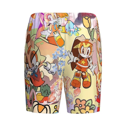 Pantalones cortos de pijama personalizados de Sonic the Hedgehog para hombre, para dormir y estar por casa