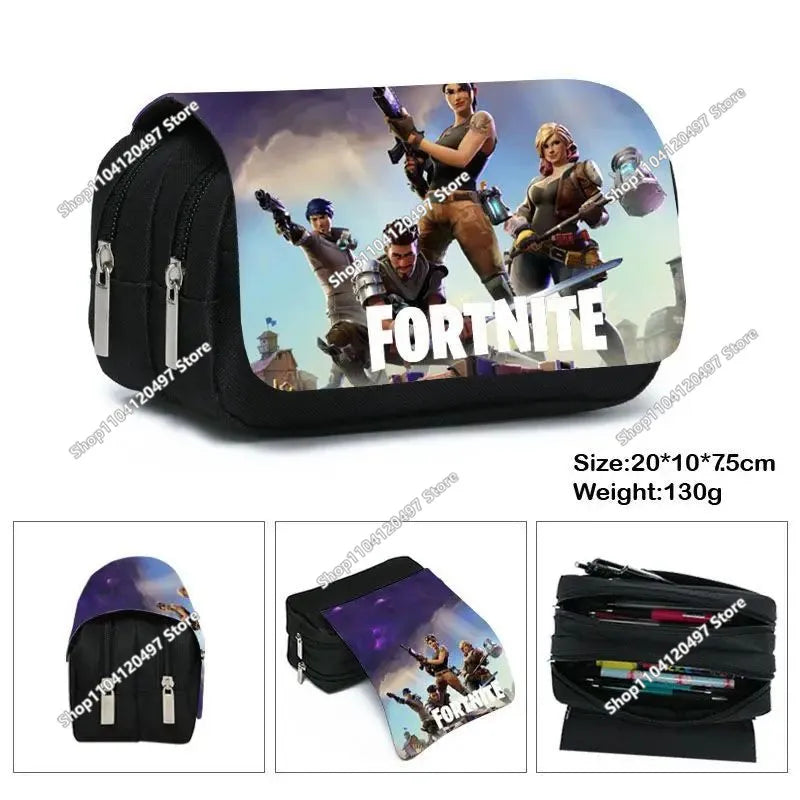 Fortnite Wallet Short Bifold Coin Bag Leather Photo Card Holder Student Wallets Boys Girls Cartoon Print Purses