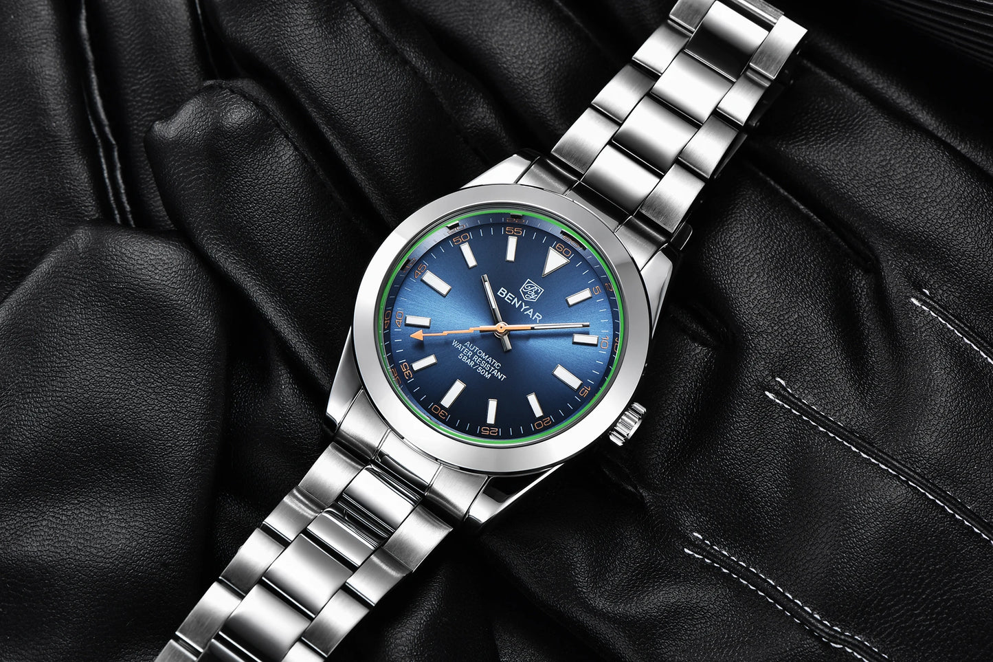 BENYAR 2026 New Mens Watches Top Brand Luxury Watch Men Automatic Mechanical Waterproof 50M Luminous Sports Wristwatch for Men