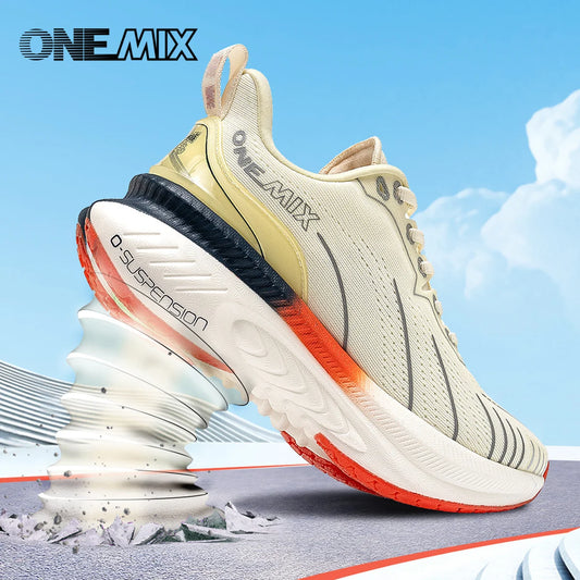 ONEMIX Nuove scarpe da corsa ammortizzate da uomo, adatte a corridori esperti, con lacci, sportive, da donna, antiscivolo, da esterno, da atletica, sneakers da uomo