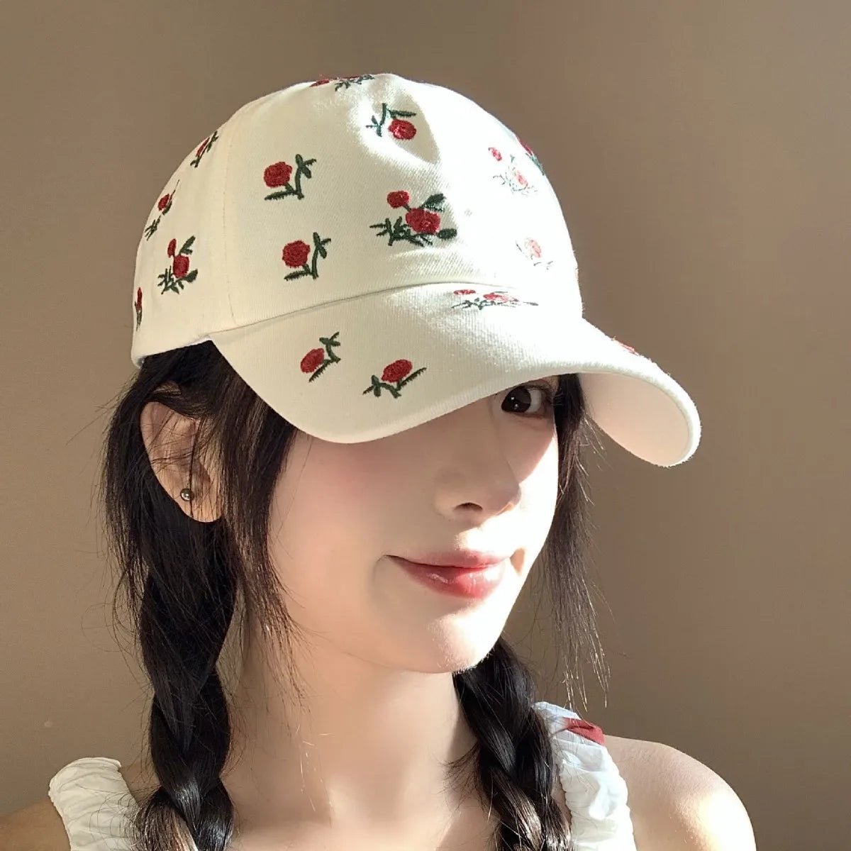 Aranyos sapkák japán stílusú, retro hímzéses baseball sapka – sokoldalú női baseball sapka, alkalmi napellenző, napvédő sapka